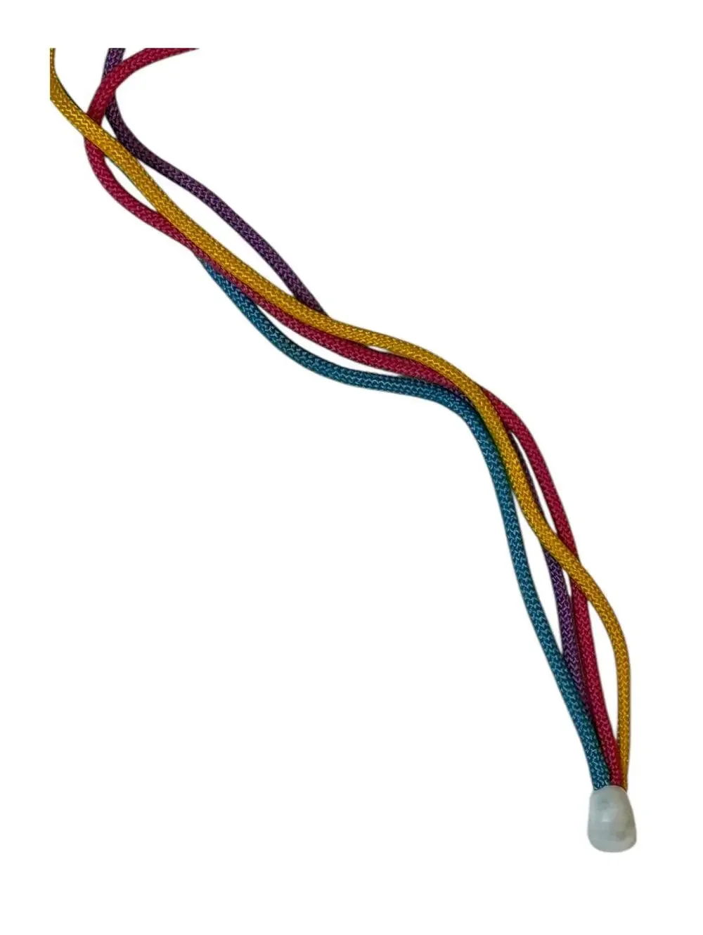 Vintage Funky Multicolor Rope Belt Turquoise Fabric Accent